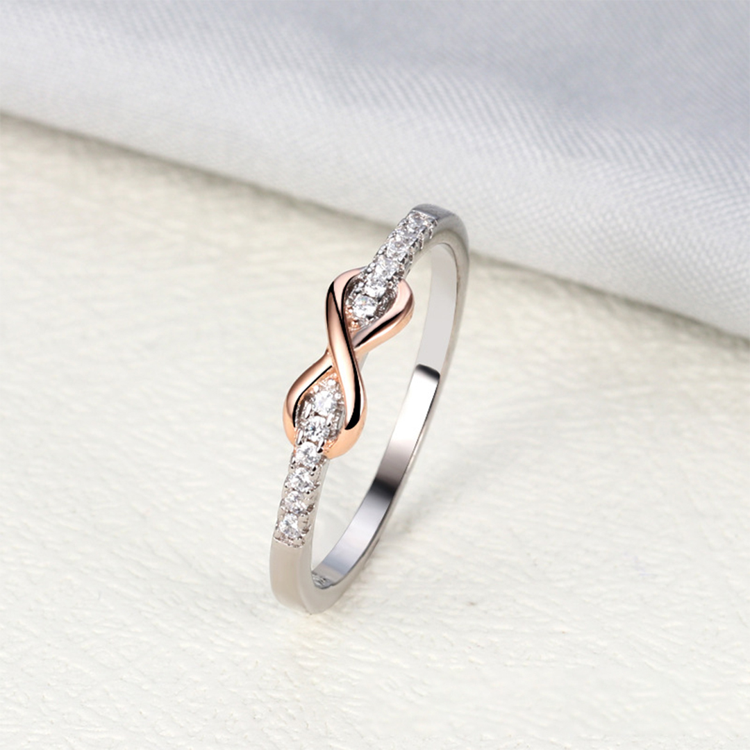 S925 Aunt And Niece Forever Linked Together Infinity Ring