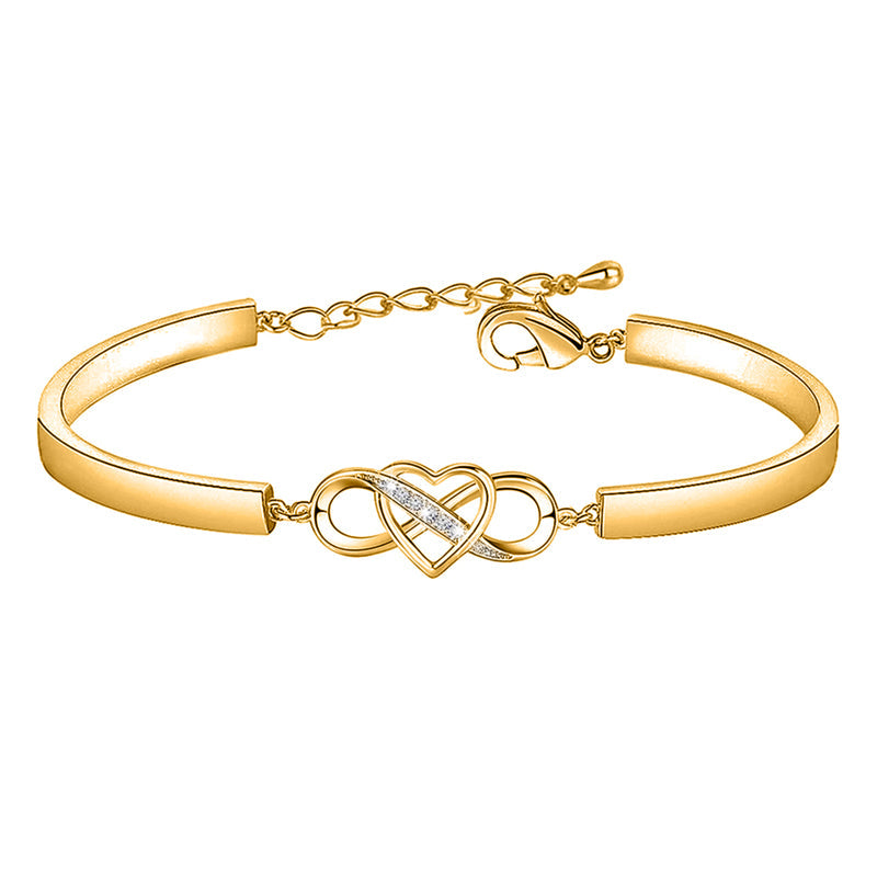 For Granddaughter - Always Keep Me In Your Heart, For You Are Always In Mine Infinity Heart Bracelets
