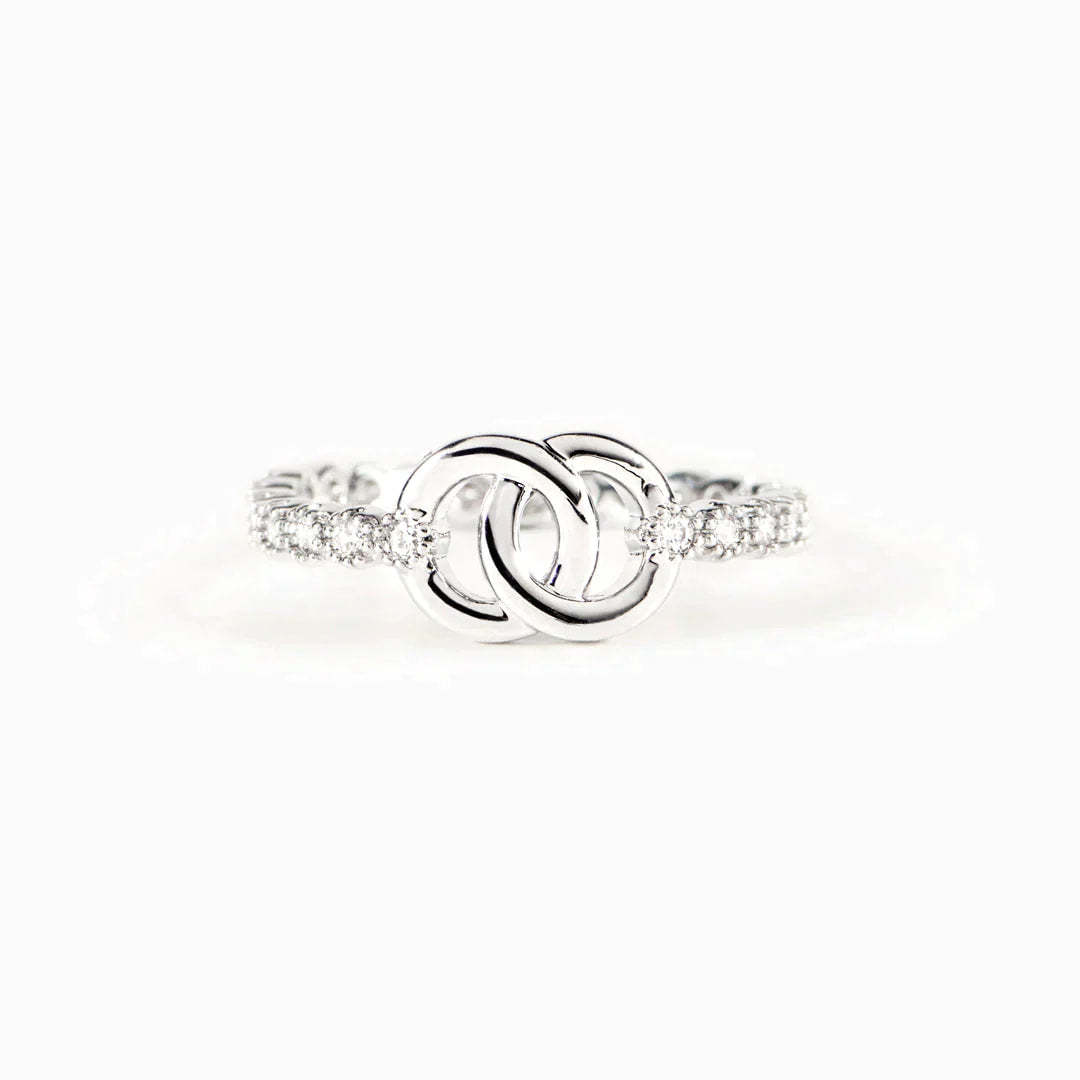 S925 Mother & Daughter interlocking ring