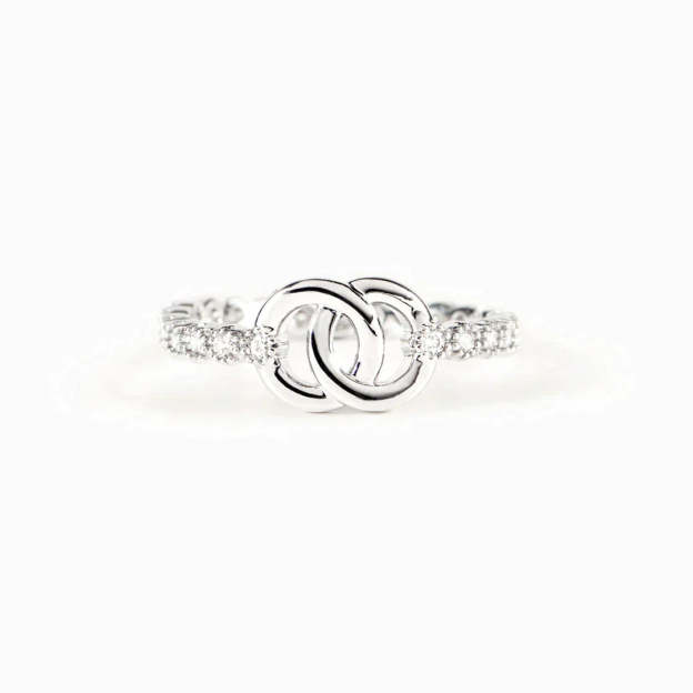 S925 Mother & Daughter interlocking ring
