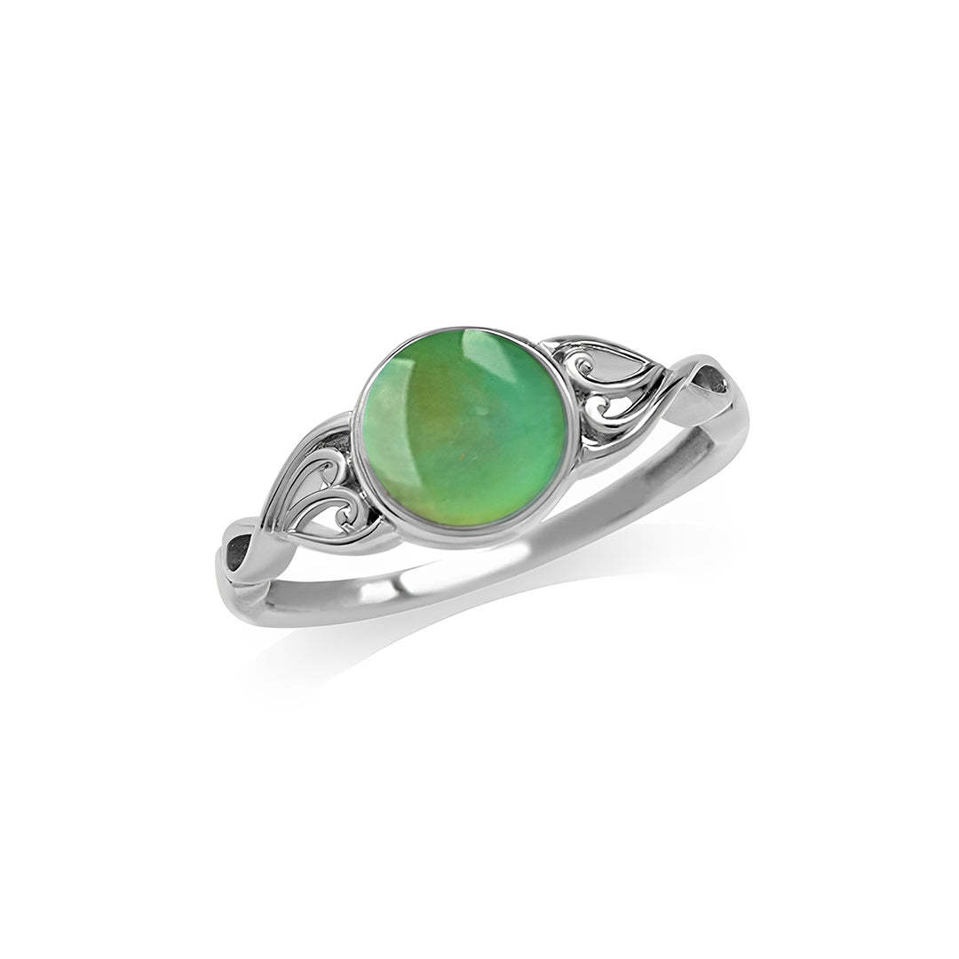 S925 Mood Ring Color Changing Circle Diamond Color Changing Ring