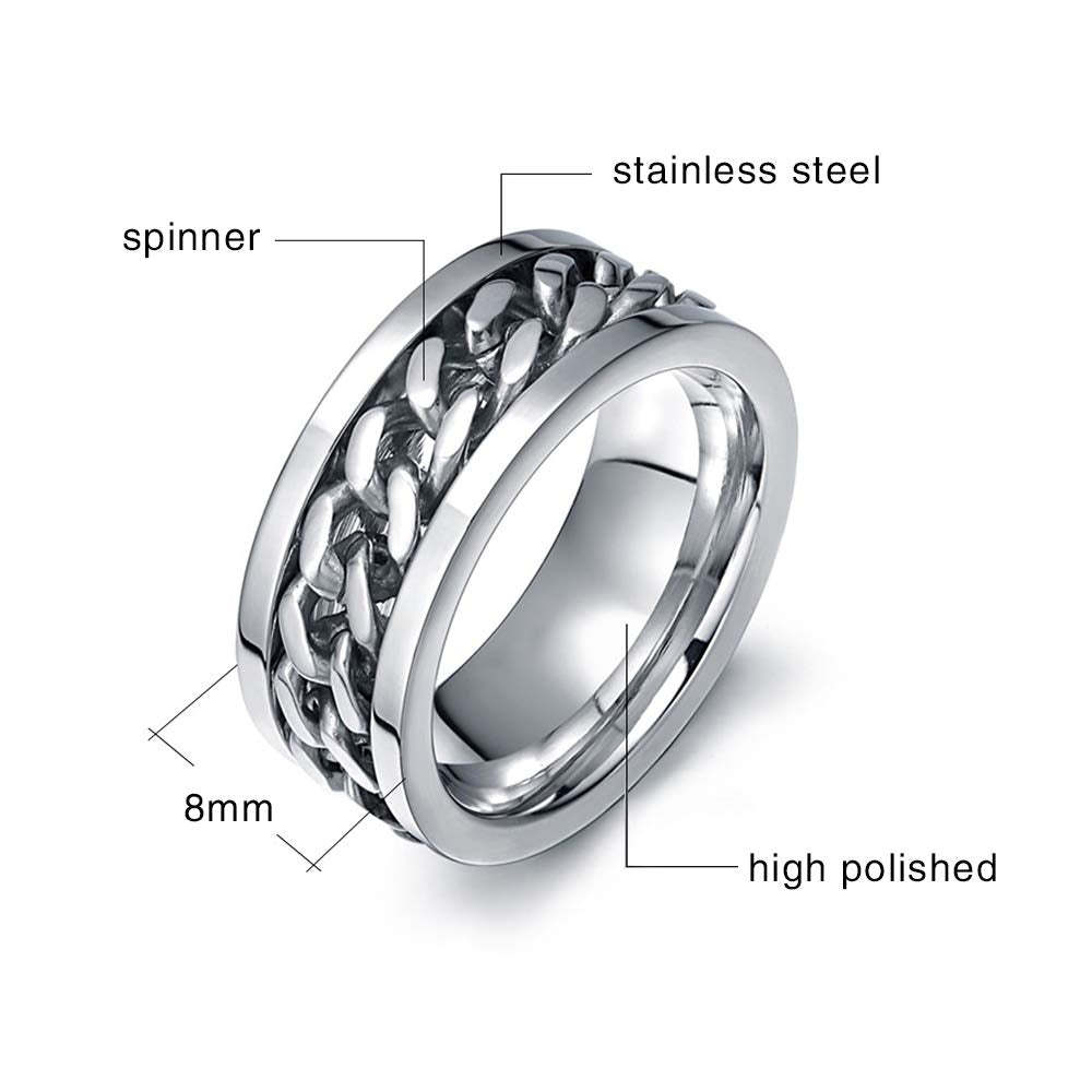 For Son - Drive Away Your Anxiety Chain Fidget Ring