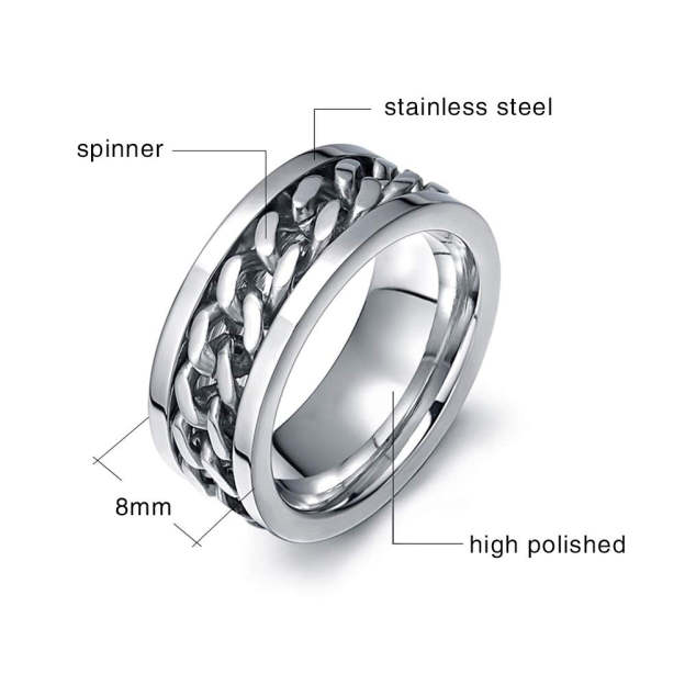 For Son - Drive Away Your Anxiety Chain Fidget Ring