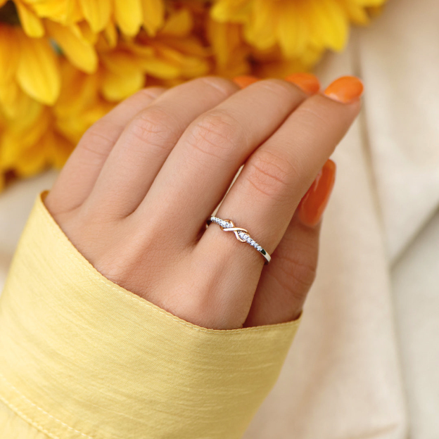 S925 Aunt And Niece Forever Linked Together Infinity Ring