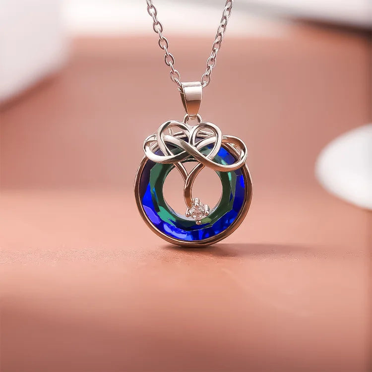 For Friend - S925 Our Friendship Has no End Crystal Infinity Necklace