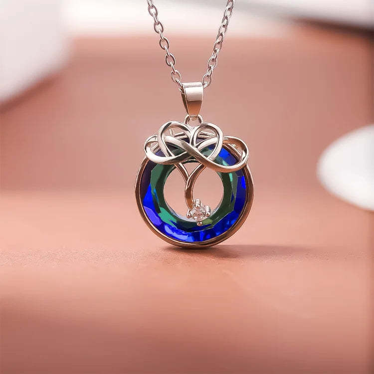For Love - S925 The Love Between Us Stays Forever Infinity Crystal Necklace
