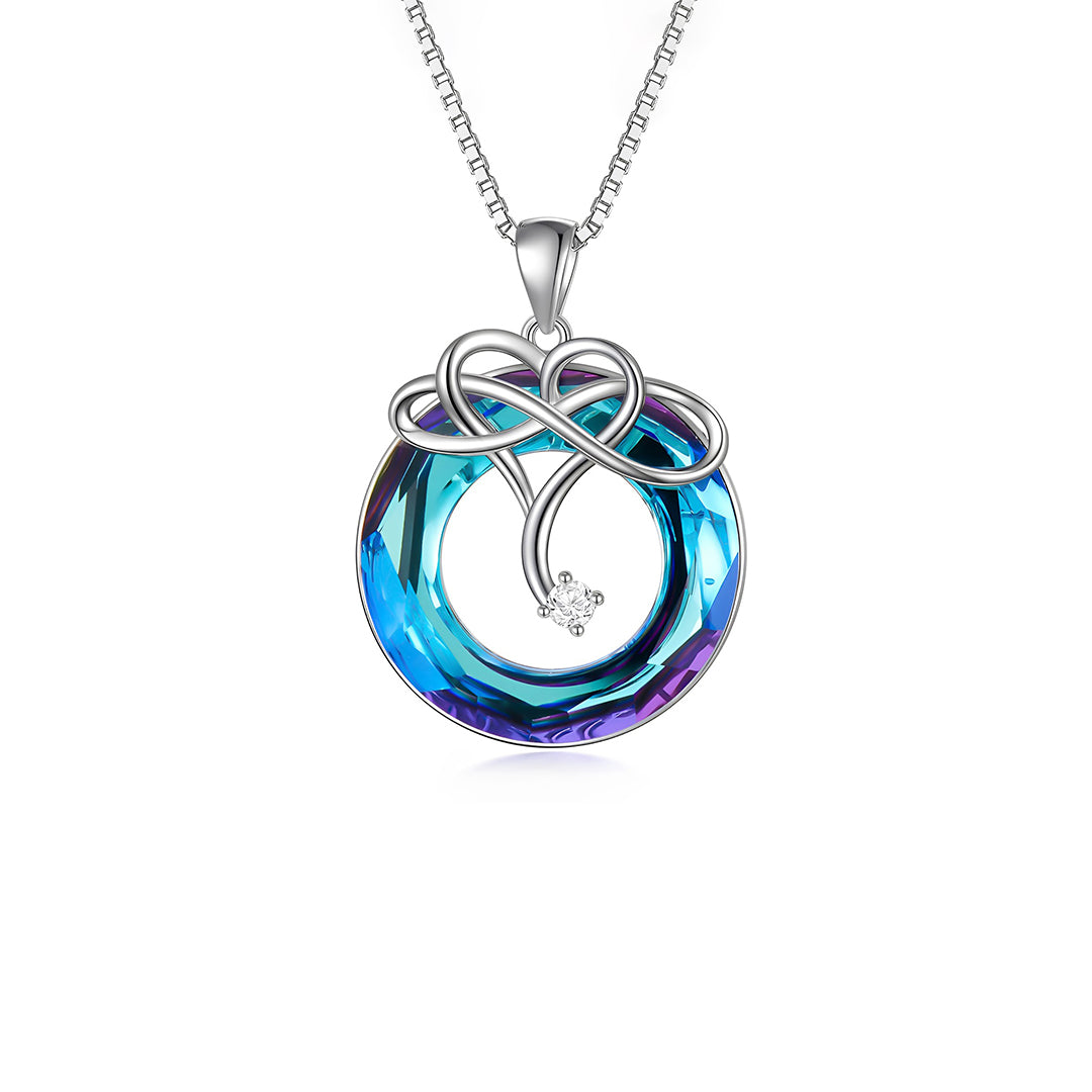 For DaughS925 You are Also My Daughter-in-heart Blue Crystal Infinity 