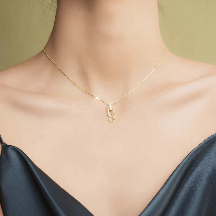S925 Whether Near or Far Apart We're Always Linked at Heart Circle Necklace