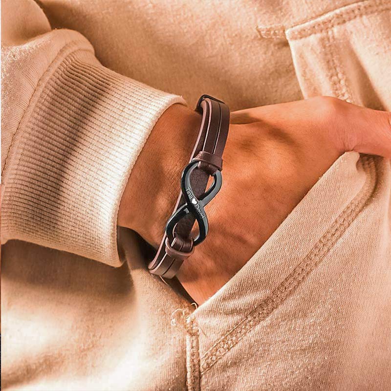 For Love - Name Custom Leather Bracelet