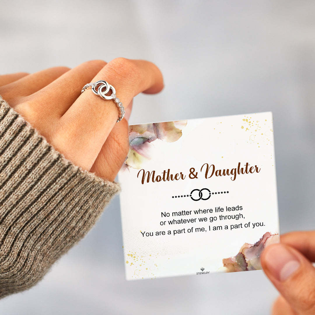 S925 Mother & Daughter interlocking ring
