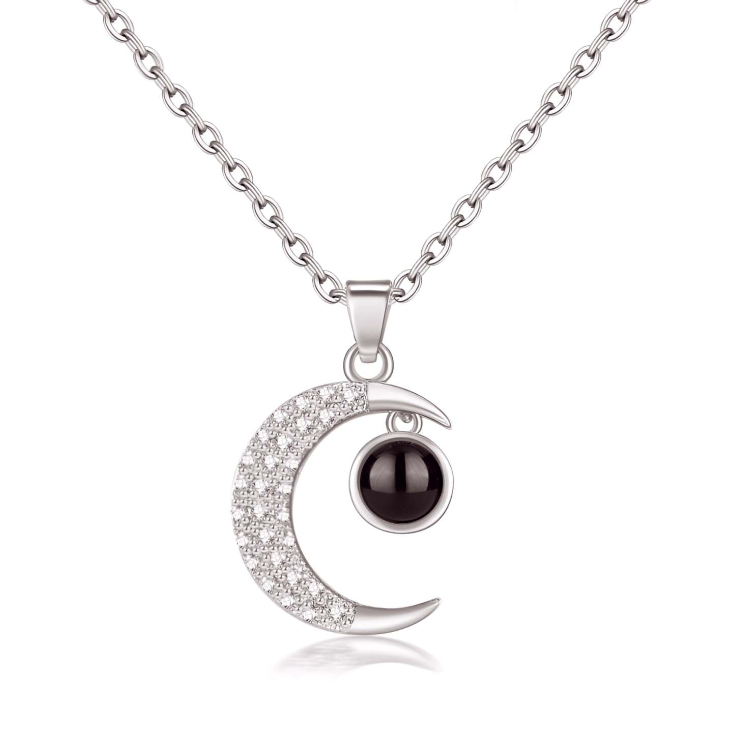 I Love You to the Moon and Back Projective Moon Necklace