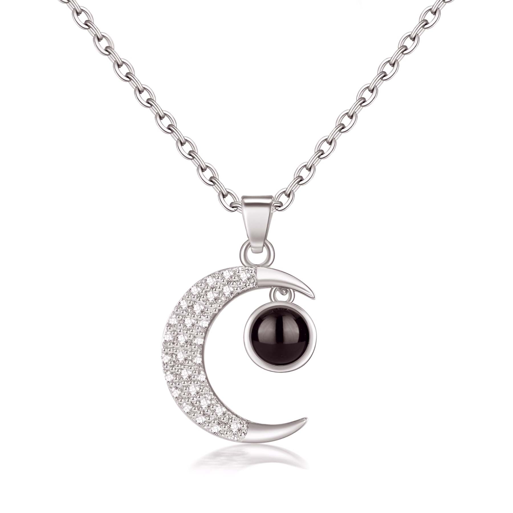 I Love You to the Moon and Back Projective Moon Necklace