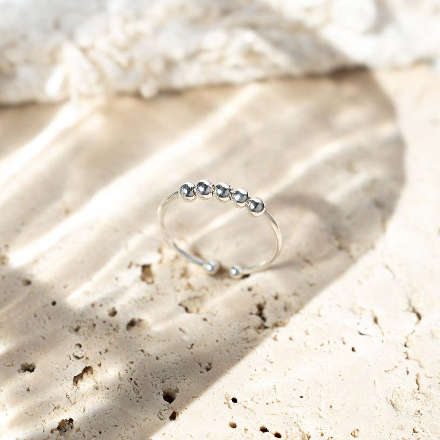 S925 Beads Fidget Ring