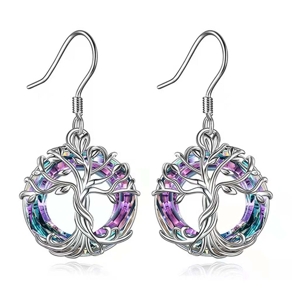 For Mom - S925 Mother is the Family Root Tree Crystal Necklace