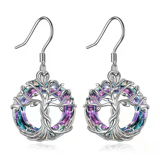 For Mom - S925 Mother is the Family Root Tree Crystal Necklace