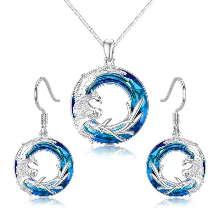 For Daughter - S925 I am So Proud of You Crystal Phoenix Necklace