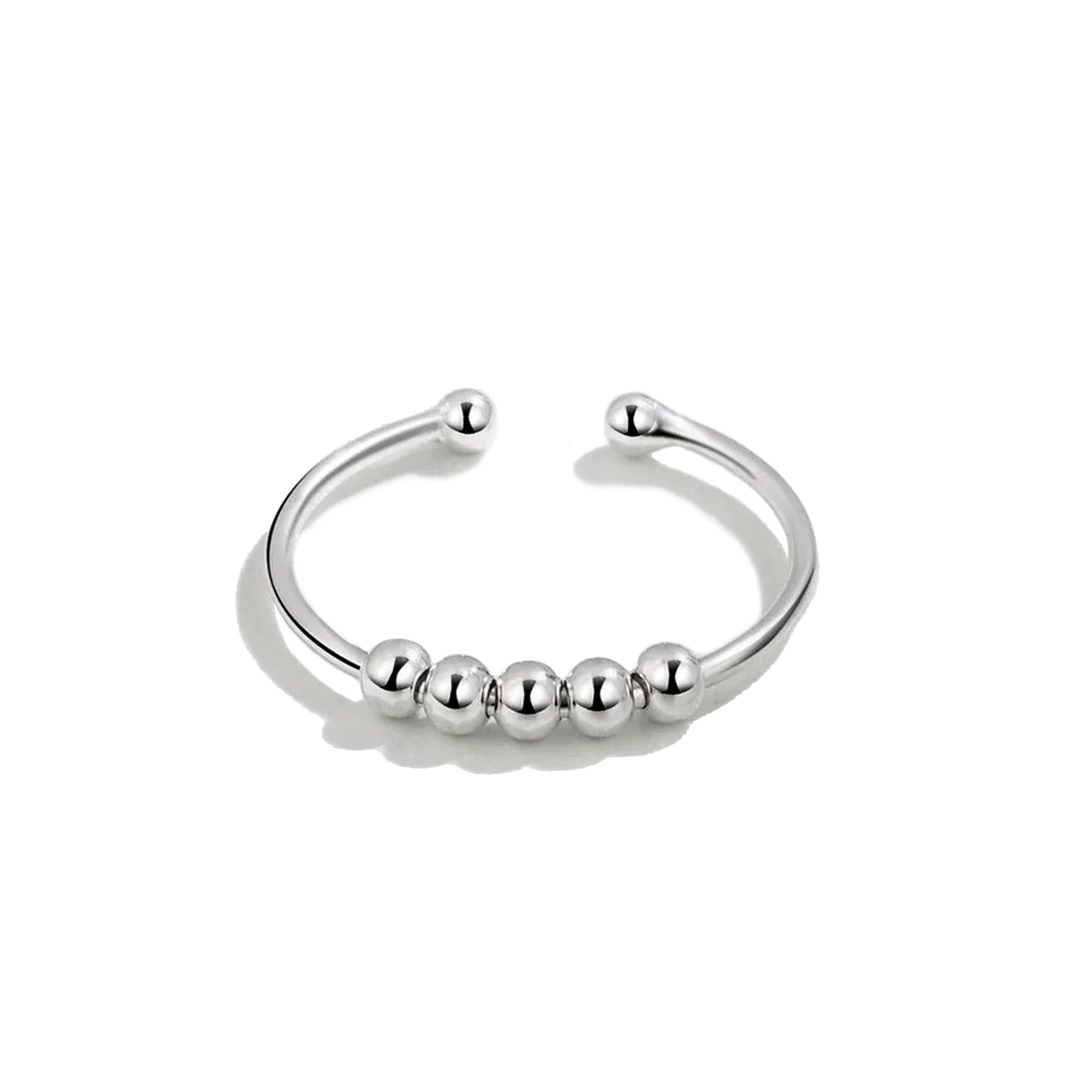 S925 Beads Fidget Ring