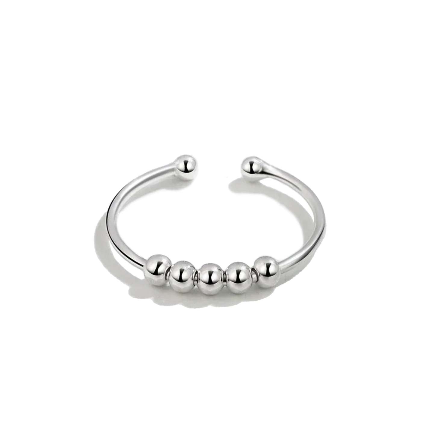 S925 Beads Fidget Ring
