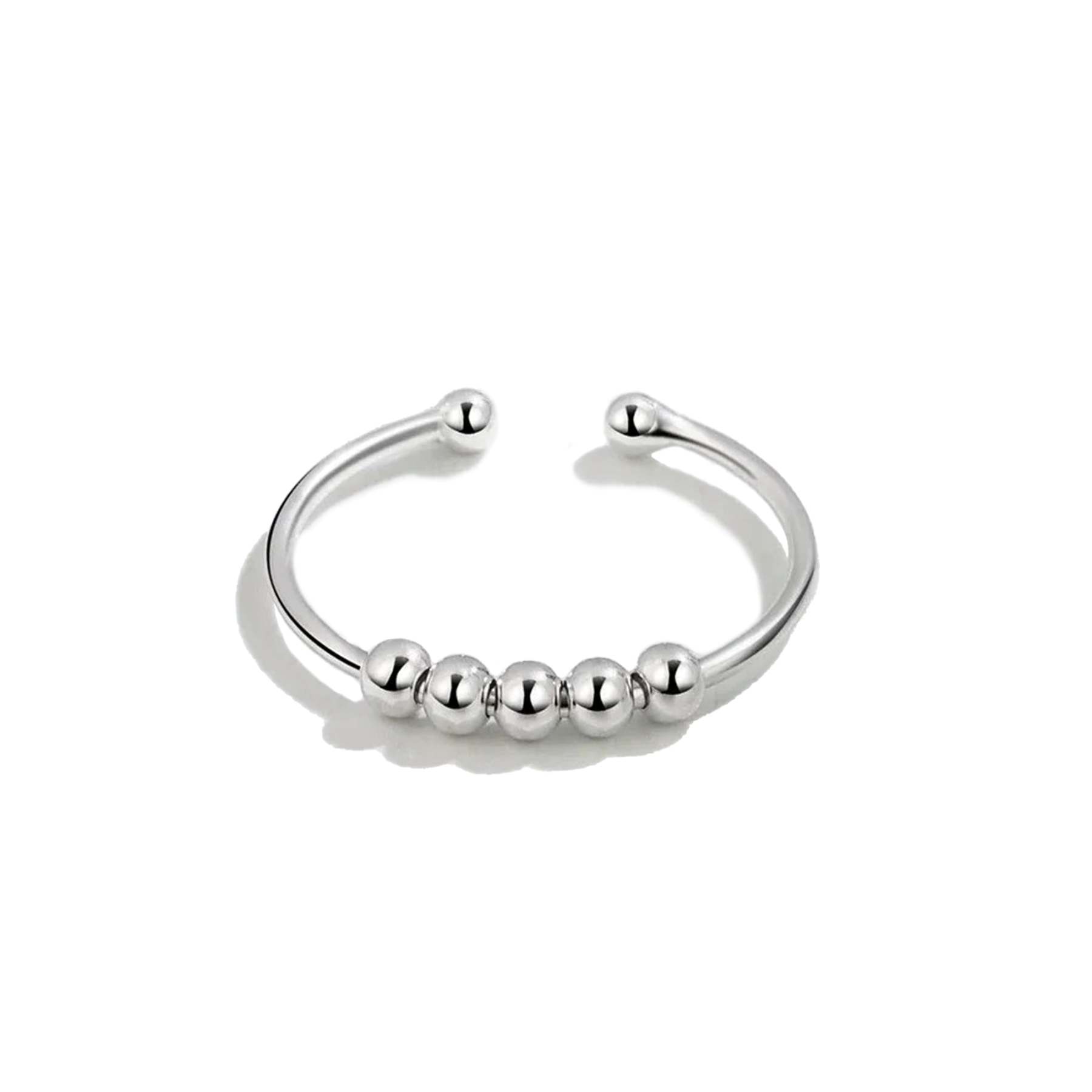 S925 Beads Fidget Ring