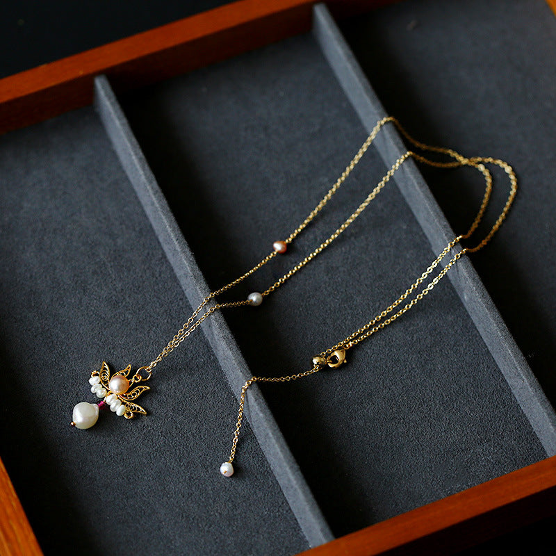 Enlightment & New Beginnings Lotus Pearl Necklace