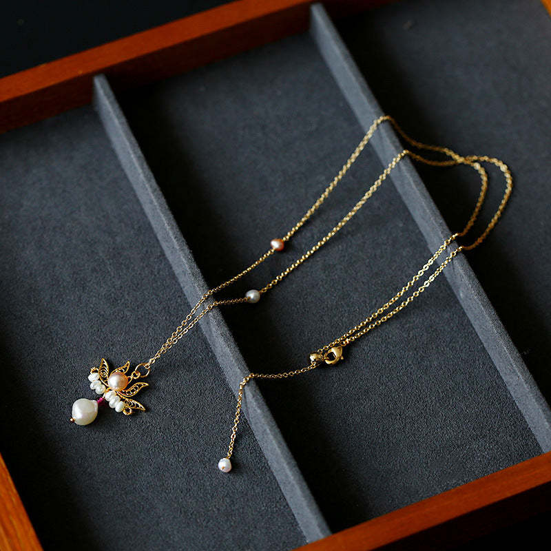 Enlightment & New Beginnings Lotus Pearl Necklace
