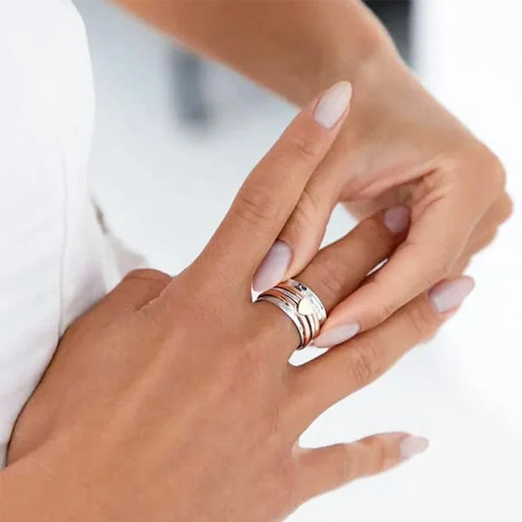For Love - S925 I Love You for being You Spinner Heart Ring