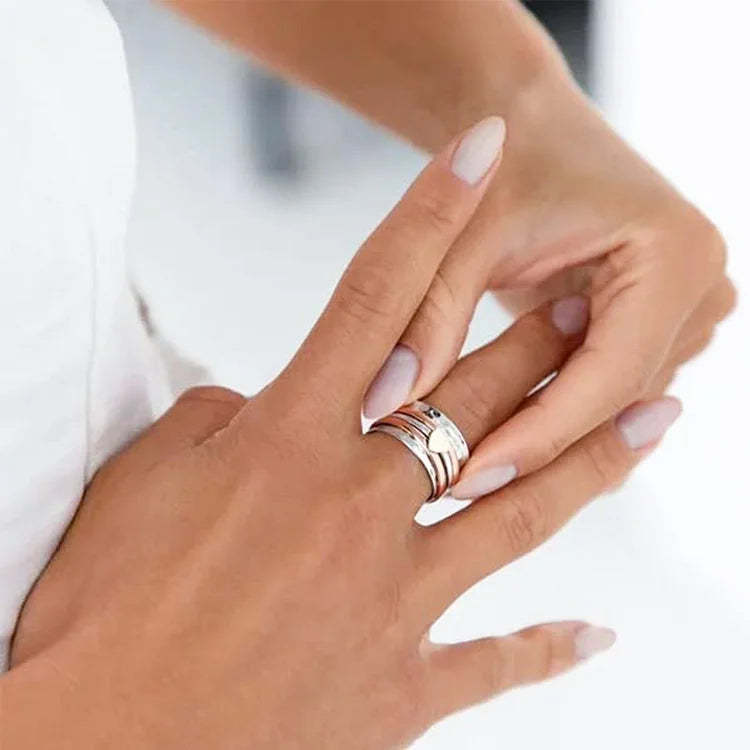 For Love - S925 I Love You for being You Spinner Heart Ring