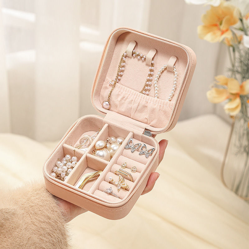 Pink Zipper Storage Jewelry Pack