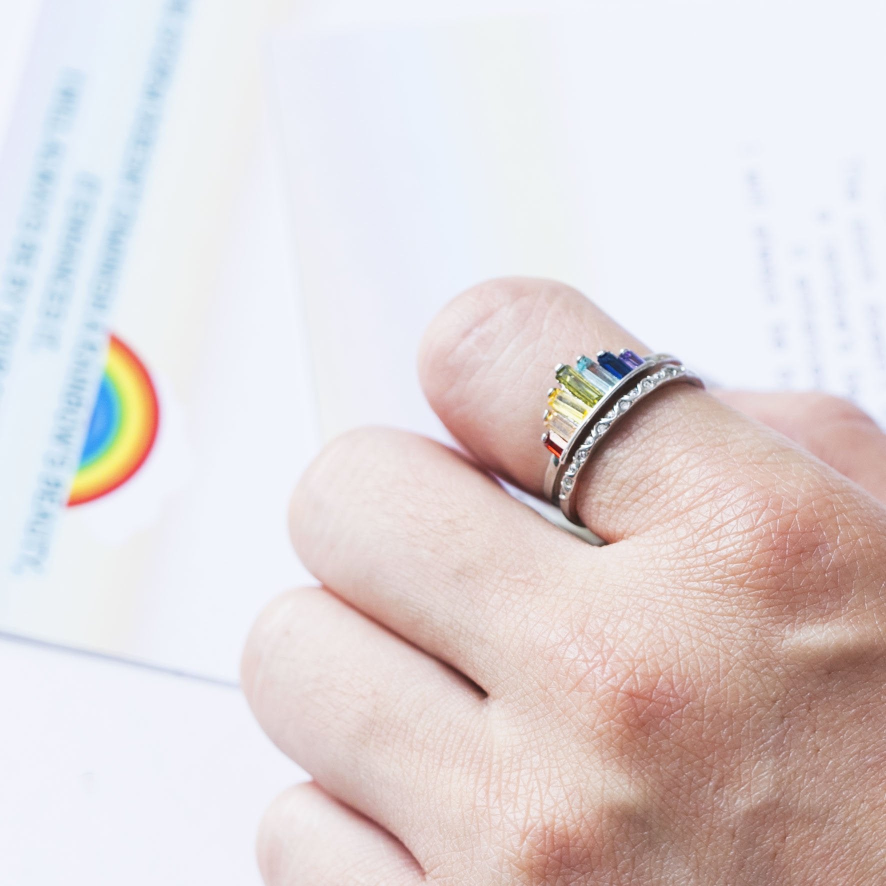 S925 Rainbow Ring
