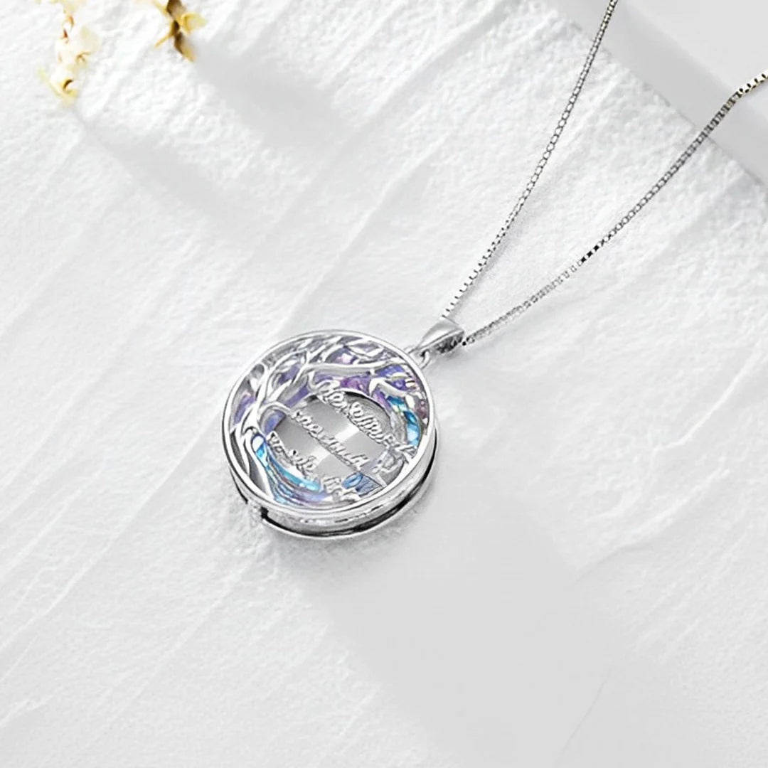S925 She Believed She Could So She Did Circle Crystal Necklace