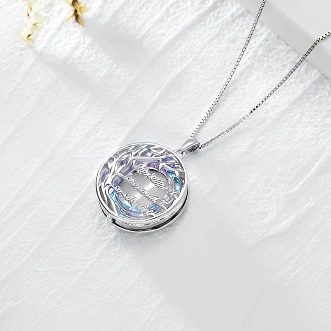 S925 She Believed She Could So She Did Circle Crystal Necklace