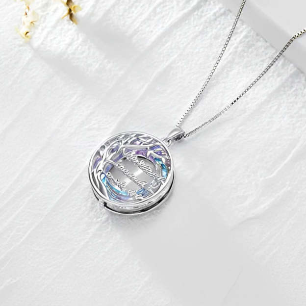 S925 She Believed She Could So She Did Circle Crystal Necklace