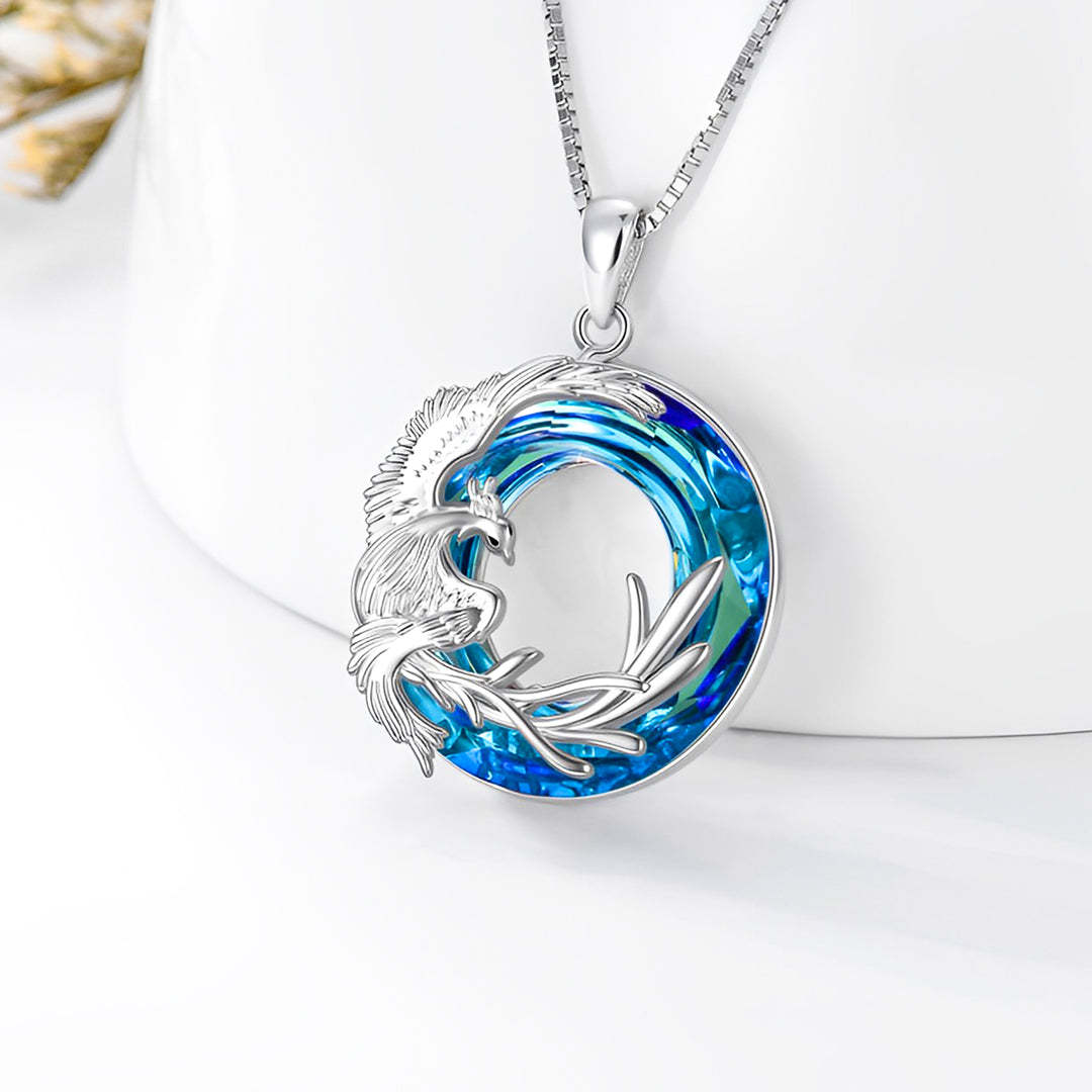 For Daughter - S925 I am So Proud of You Crystal Phoenix Necklace