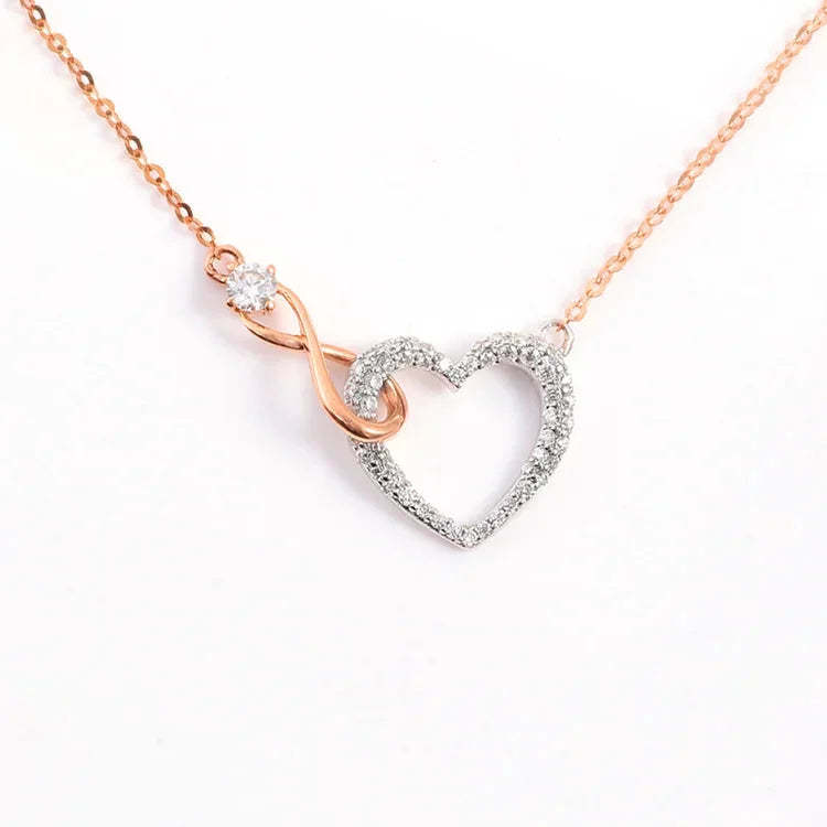 For Friend - This Friendship Circle Has No End Infinity Heart Necklace