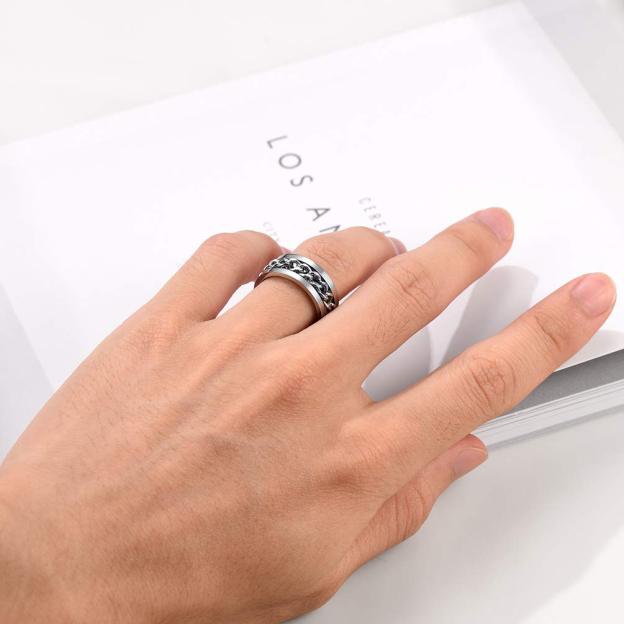For Son - Drive Away Your Anxiety Chain Fidget Ring