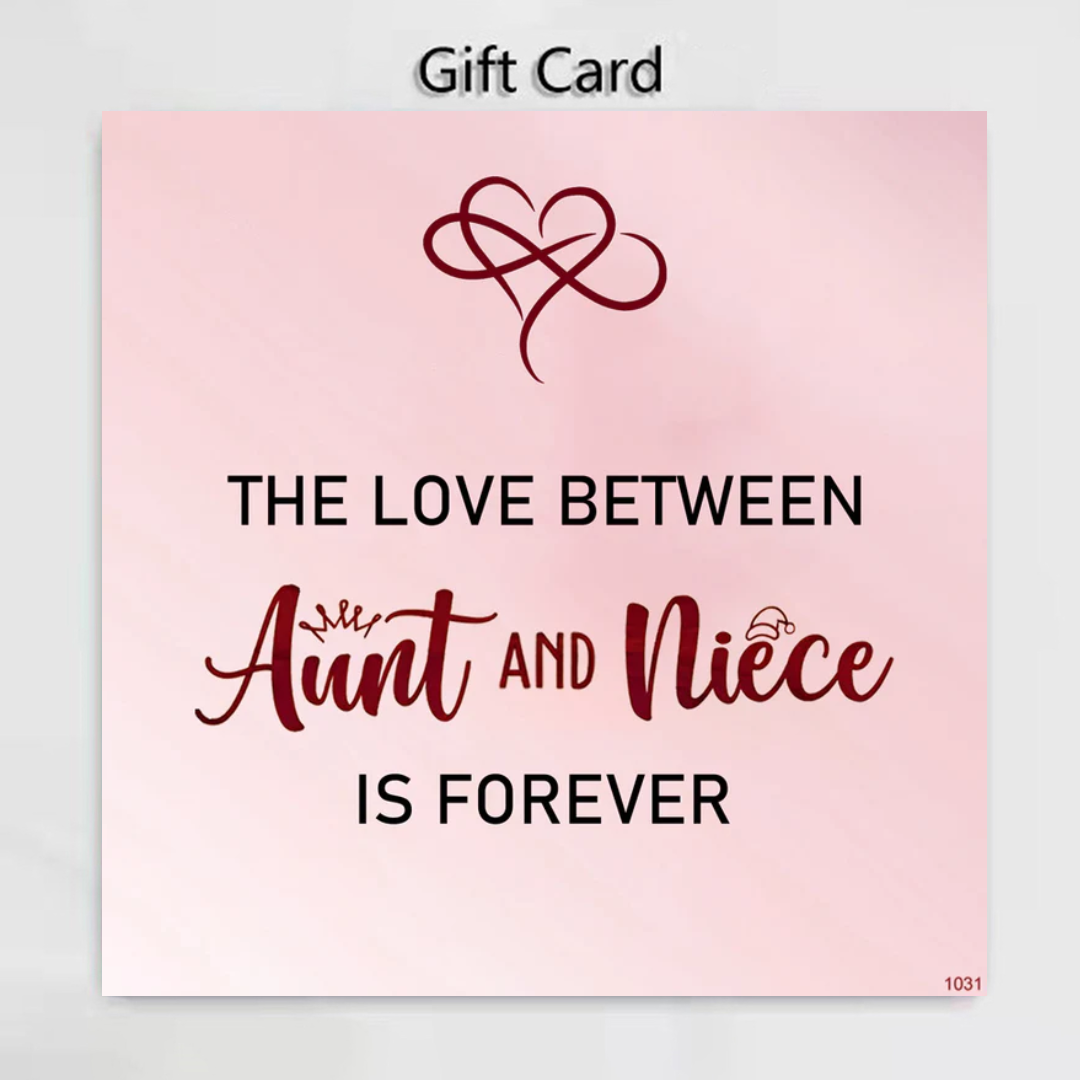 For Aunt/Niece - Best Aunt Heart Diamond Cuff Bracelet