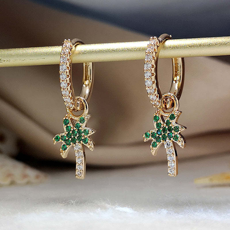 New Summer Coconut Tree Shaped Ladies Summer Earrings