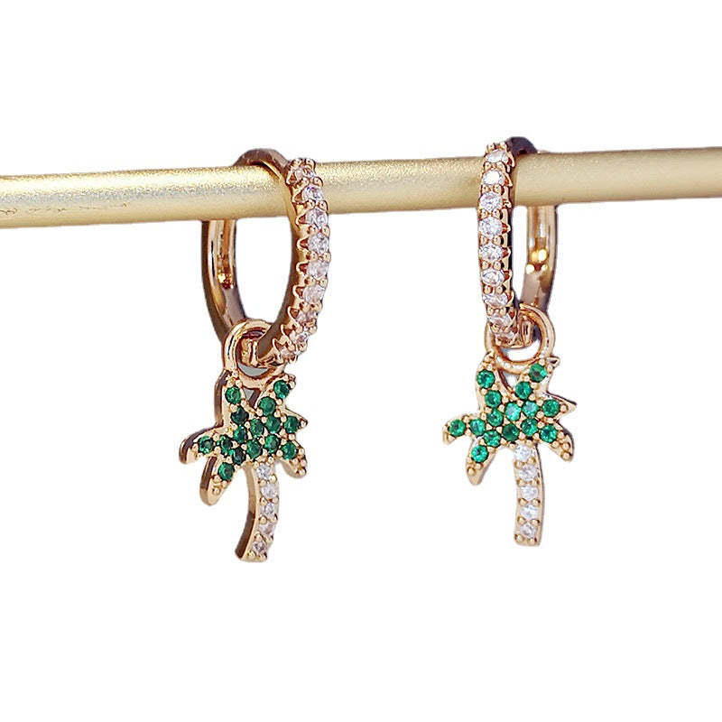 New Summer Coconut Tree Shaped Ladies Summer Earrings