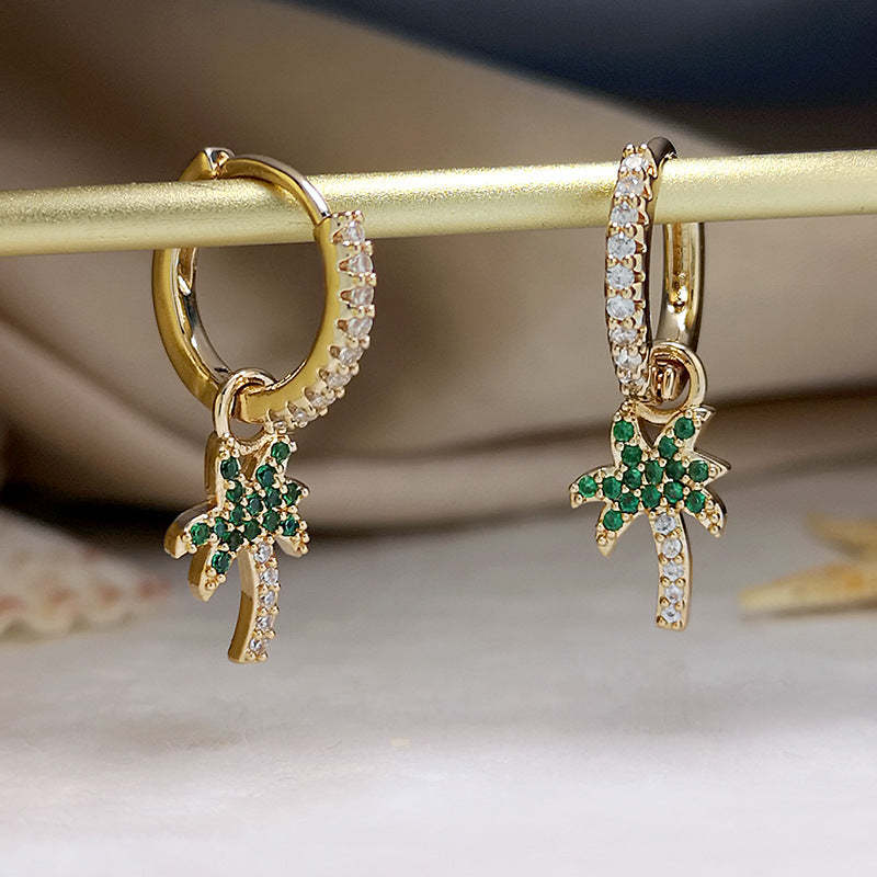 New Summer Coconut Tree Shaped Ladies Summer Earrings