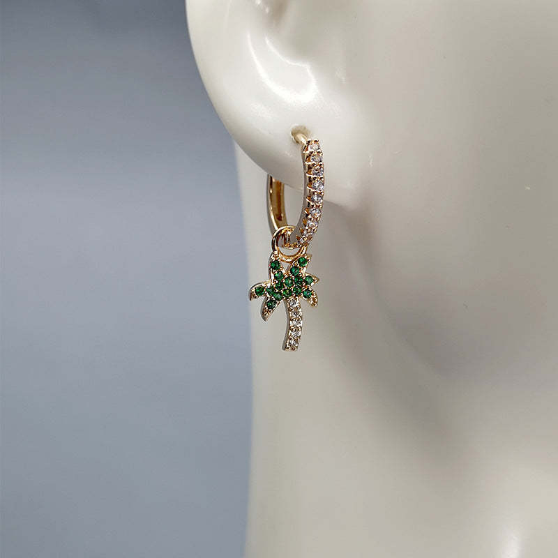 New Summer Coconut Tree Shaped Ladies Summer Earrings