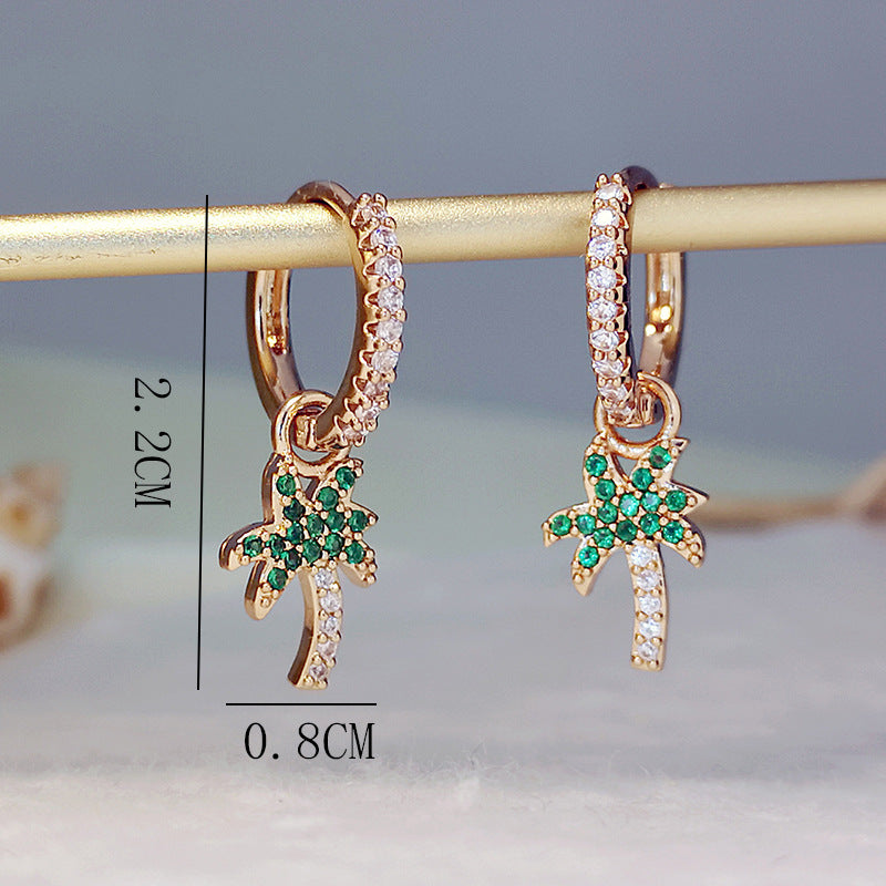 New Summer Coconut Tree Shaped Ladies Summer Earrings