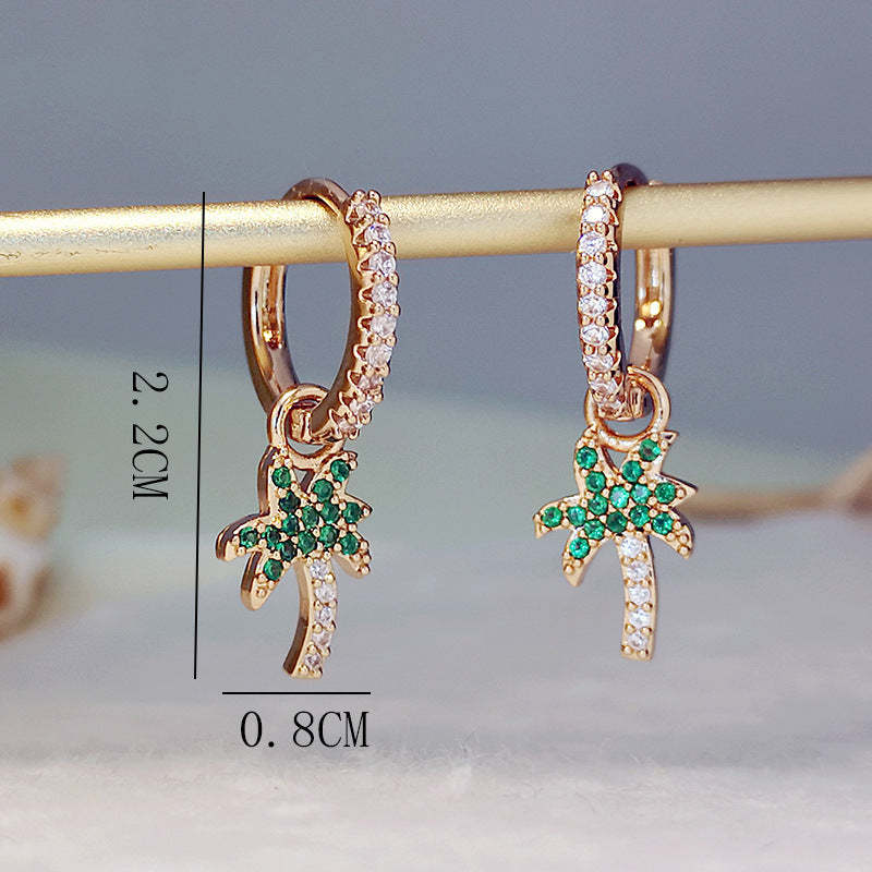 New Summer Coconut Tree Shaped Ladies Summer Earrings