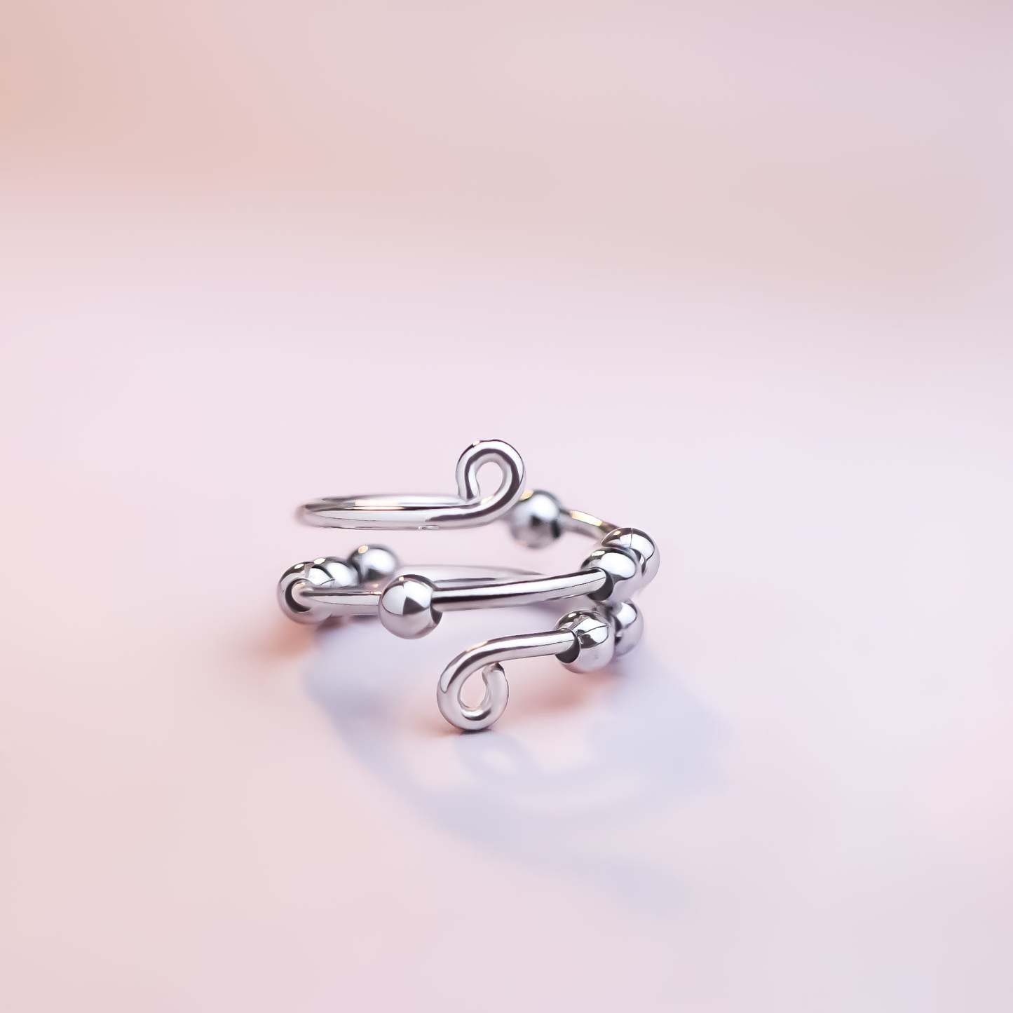 For Daughter - S925 Drive Away Your Anxiety Circle Beads Ring