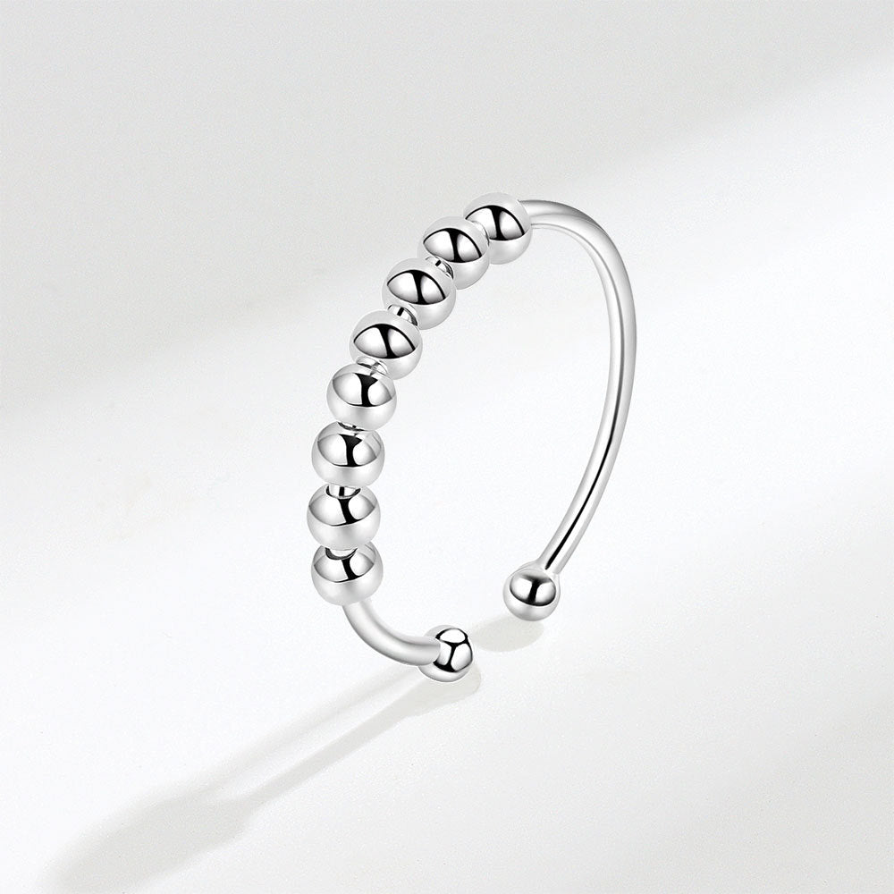 S925 Beads Fidget Ring