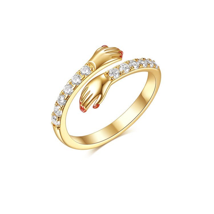 S925 Always Remember I'm Sending You My Love Hug Ring
