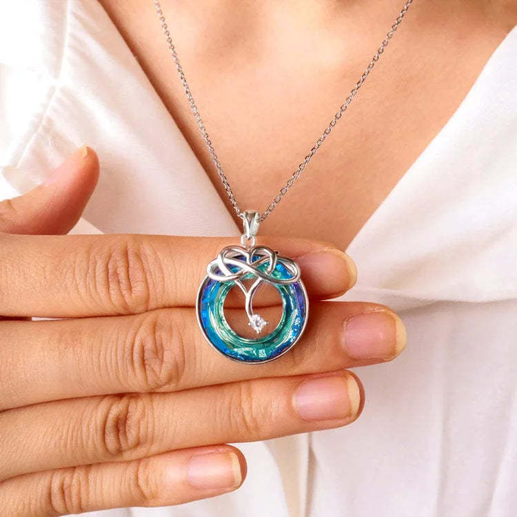 For Love - S925 The Love Between Us Stays Forever Infinity Crystal Necklace
