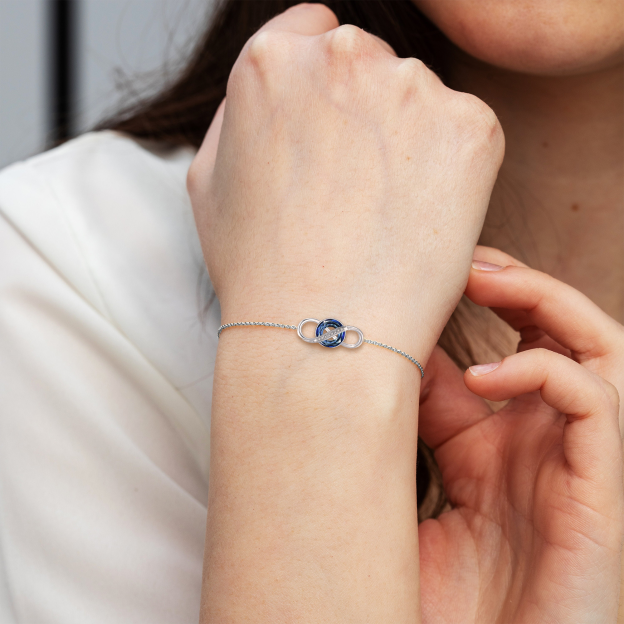  Infinity Blue Circle Crystal Bracelets