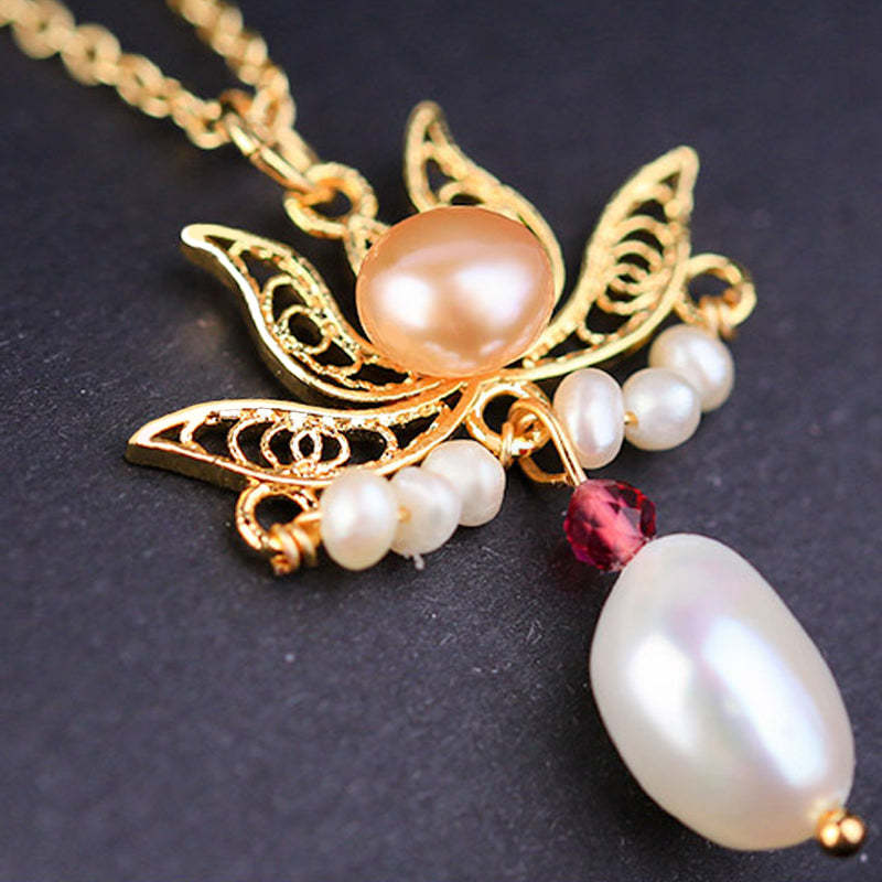 Enlightment & New Beginnings Lotus Pearl Necklace