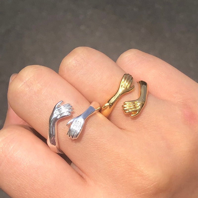 For Granddaughter- S925 Live Fully Love Freely Give Hug Always Hug Ring
