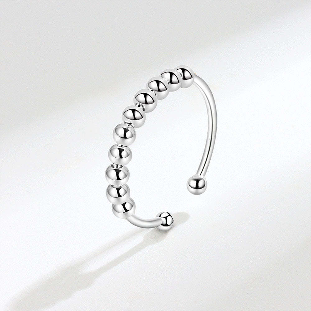 S925 Beads Fidget Ring
